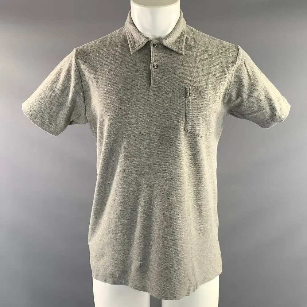 RALPH LAUREN Size M Grey Cotton Polo Short Sleeve Shirt